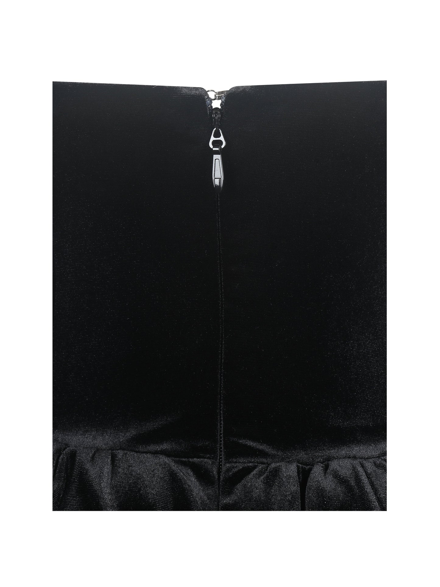 Catrina Black Velvet Square Neck Bow-Tie Mini Dress