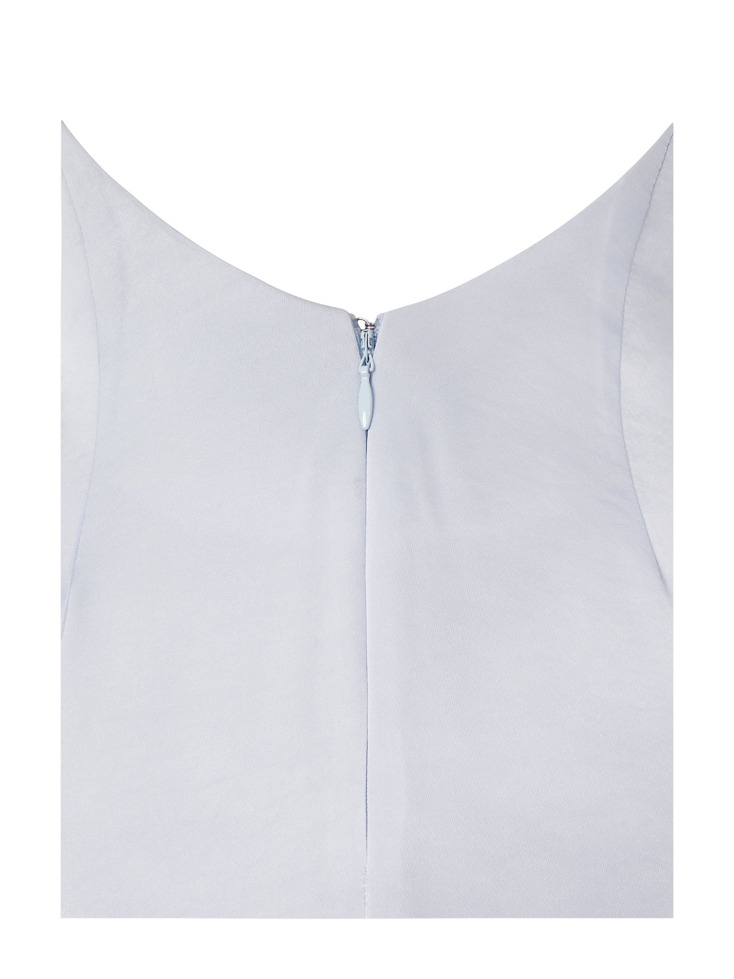 Eira Mist Blue Cowl Scarf-Detail Mermaid Maxi Dress