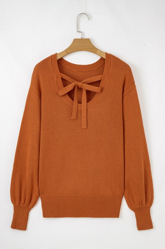 Solid Ribbed Drop Shoulder Sweater