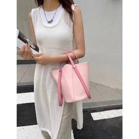 Fashion shoulder bucket bag, women pink small tote bag, women shoulder hobo tote purse