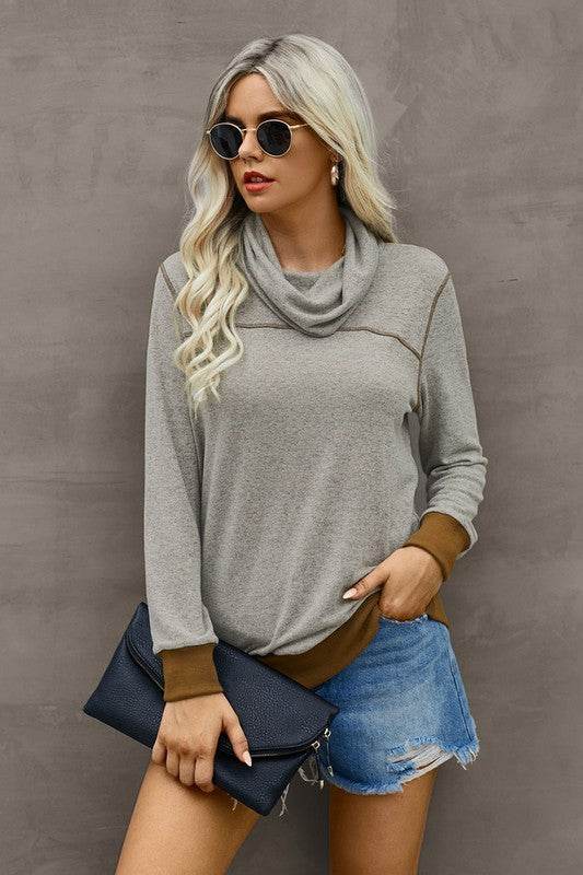Trutle Neck Long Sleeves Top