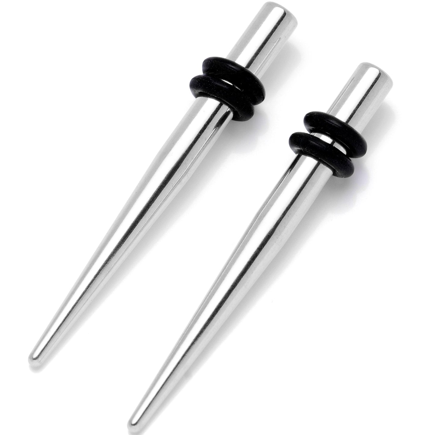 Stainless Steel Micro Taper Straight Plug Set 14G to 8G