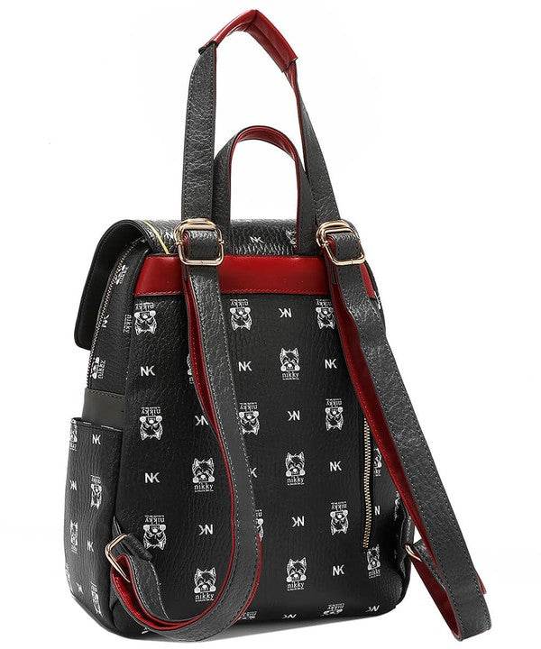 Nicole Lee USA Cat Eco-Leather Convertible Backpack Bag