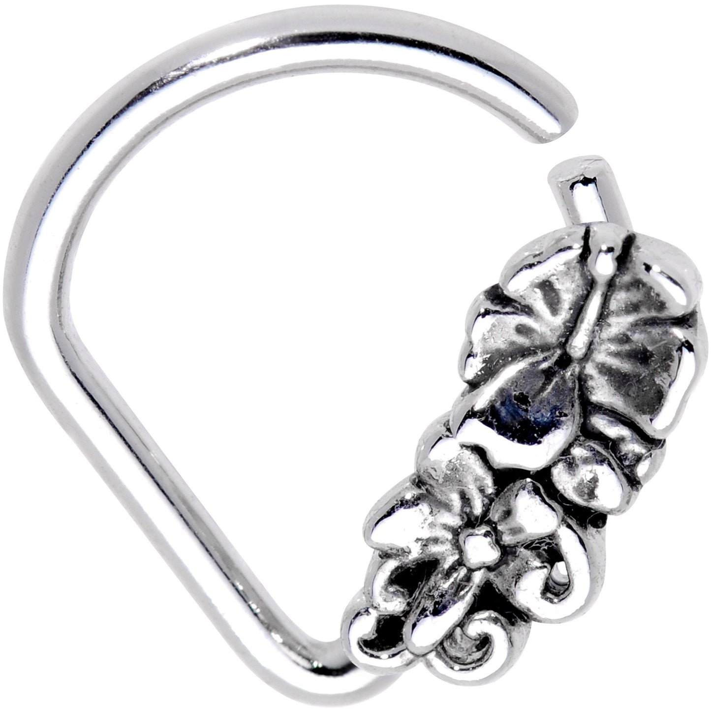 16G 5/16 Flowery Fun Ellipse Septum Ring