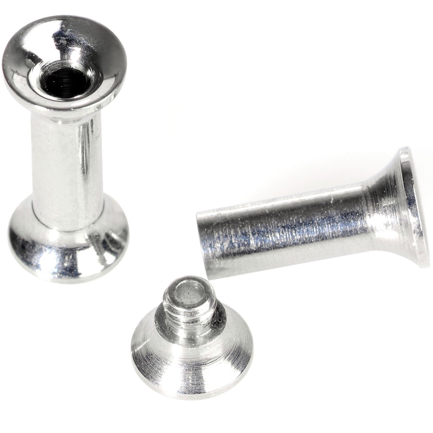 10G Steel Internally Threaded Screw Fit Tunnel Plug Set