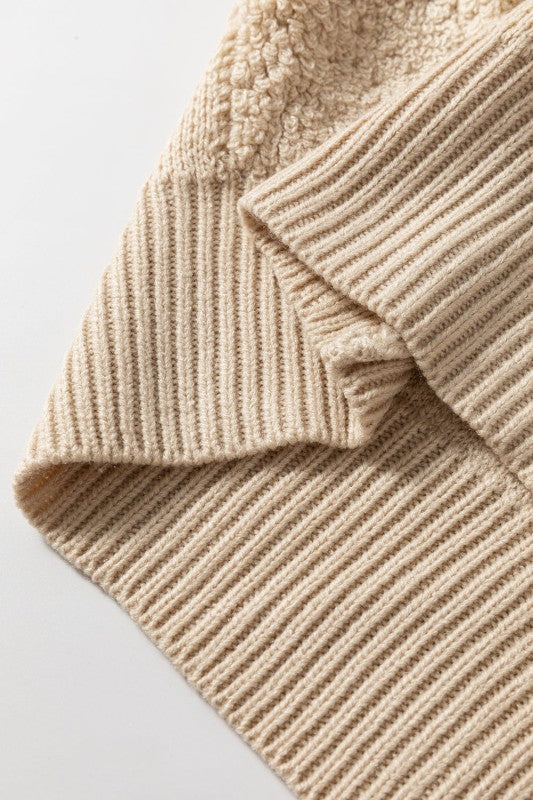 Emily Checkered Sherpa Loose Sweater