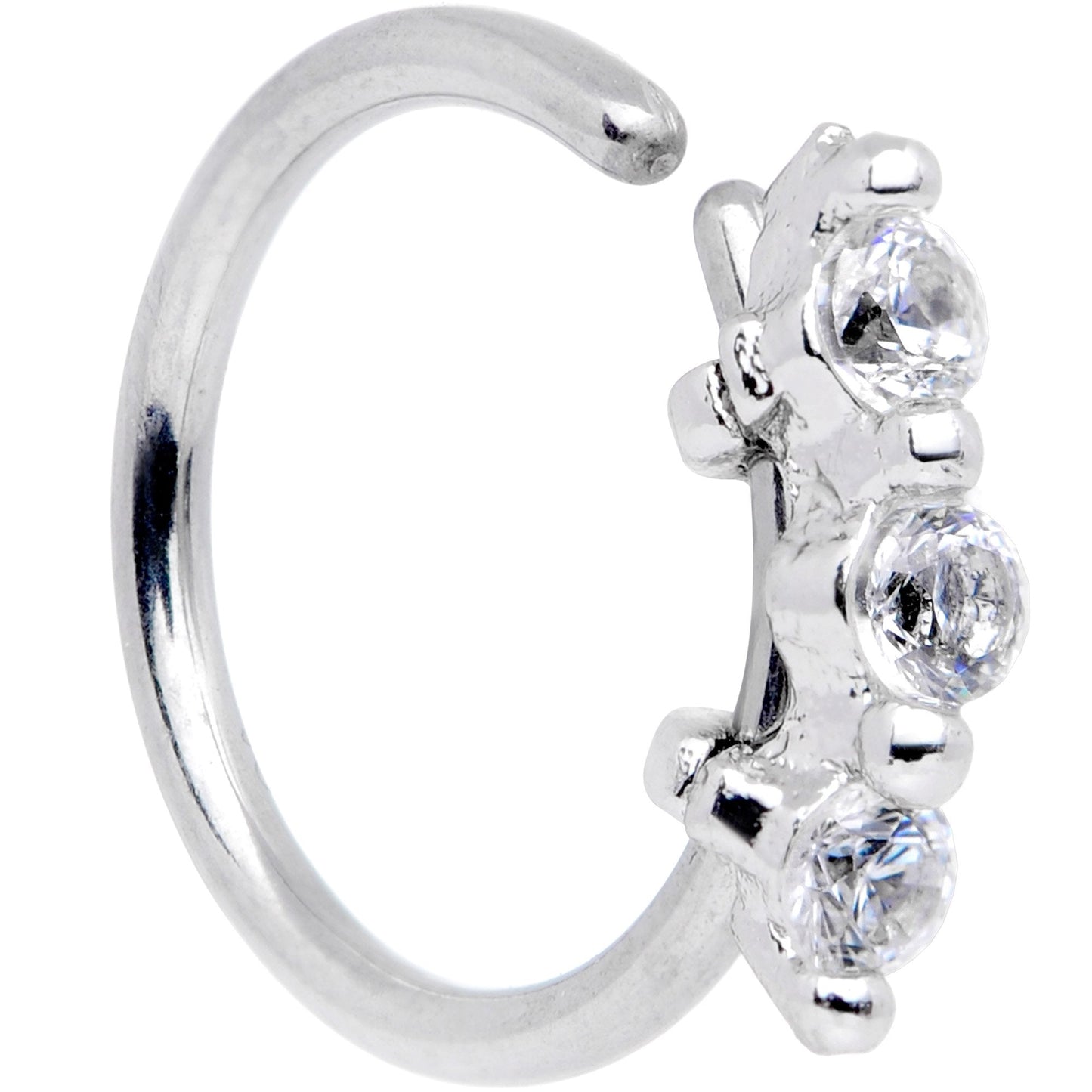 20G 5/16 Clear CZ Gem Sequence Shine Seamless Circular Ring