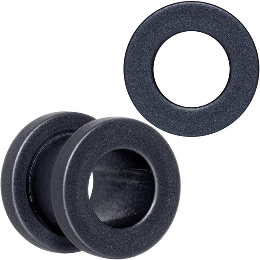 Brown Matte Silicone Screw Fit Tunnel Plug Set 6mm to 25mm