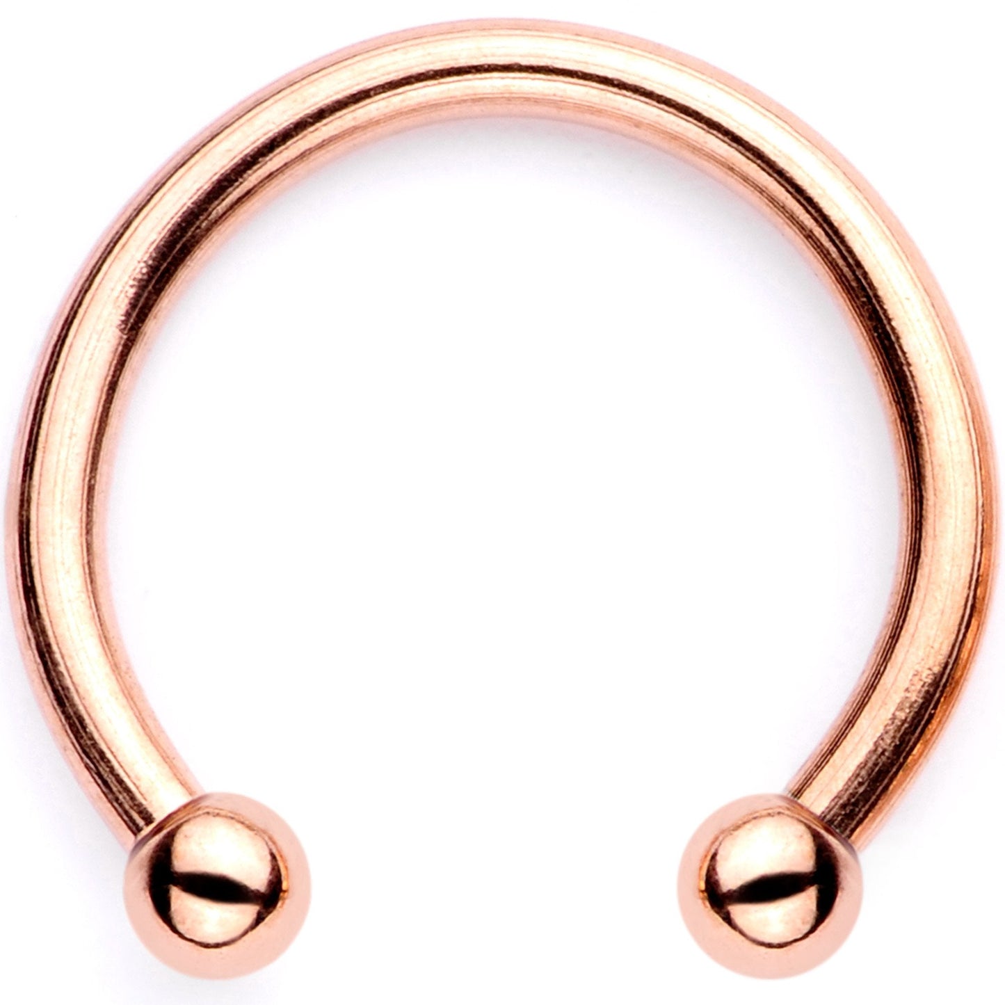 16G Teal Faux Opal Rose Gold Tone Twisted Horseshoe Clip On Fake Septum Ring Set