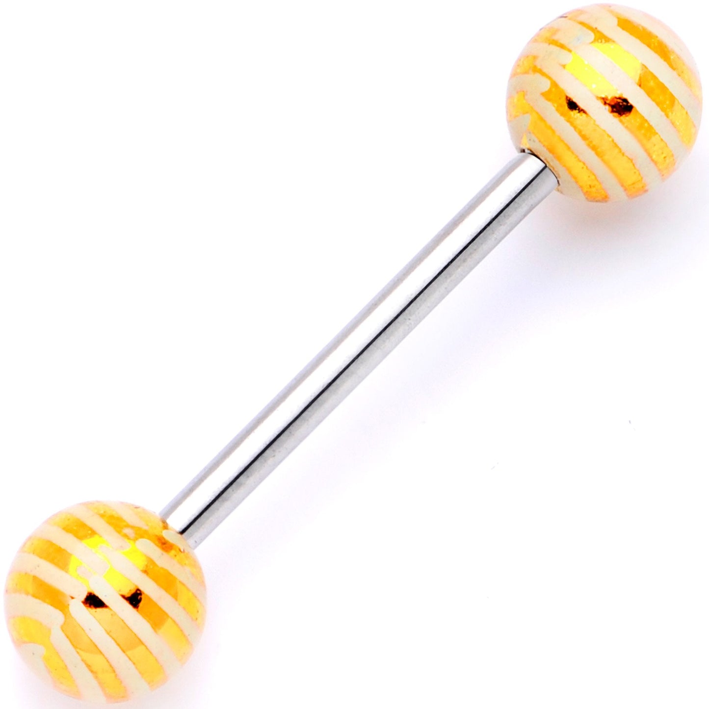 Pastel Stripes Party Barbell Tongue Ring Set of 4