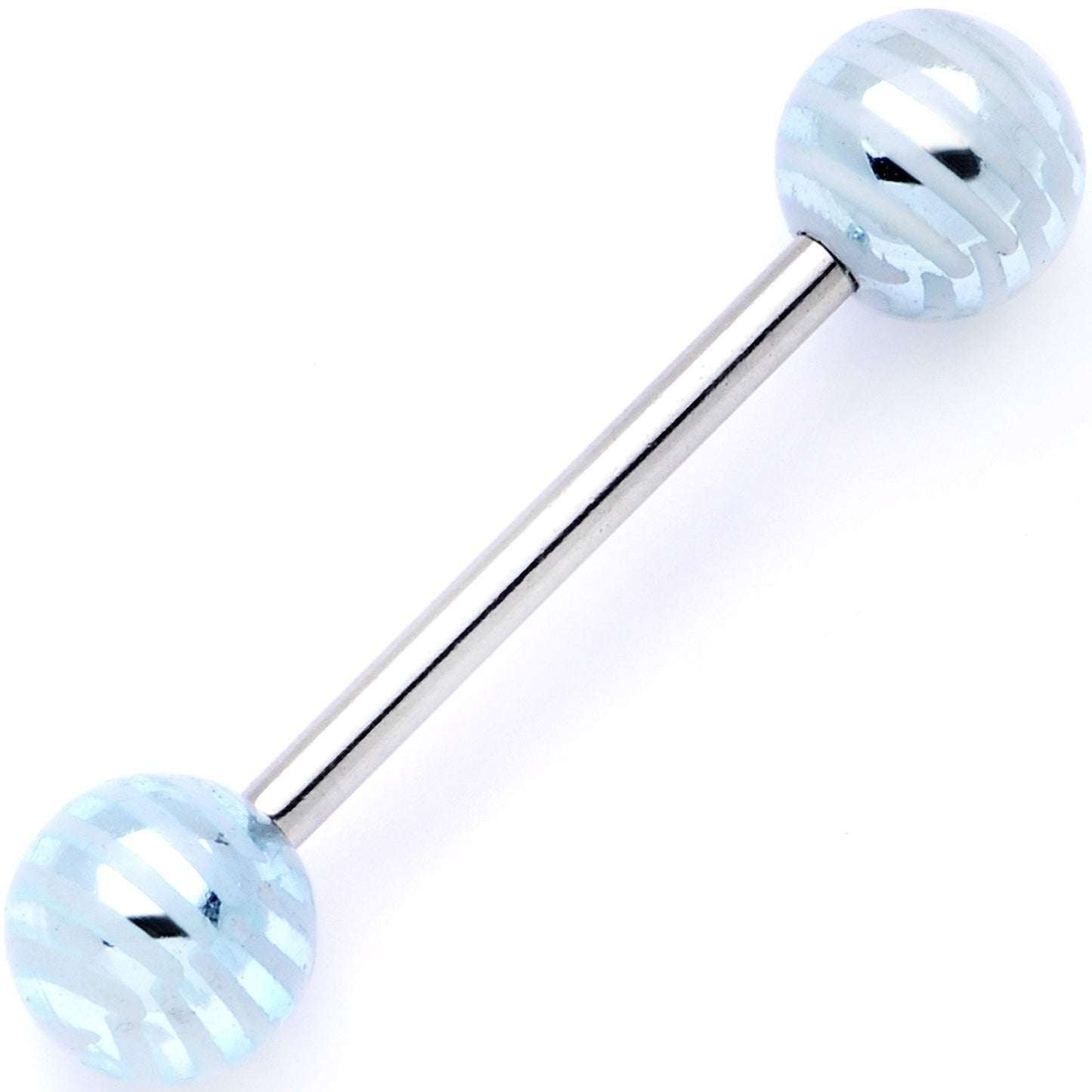 Pastel Stripes Party Barbell Tongue Ring Set of 4