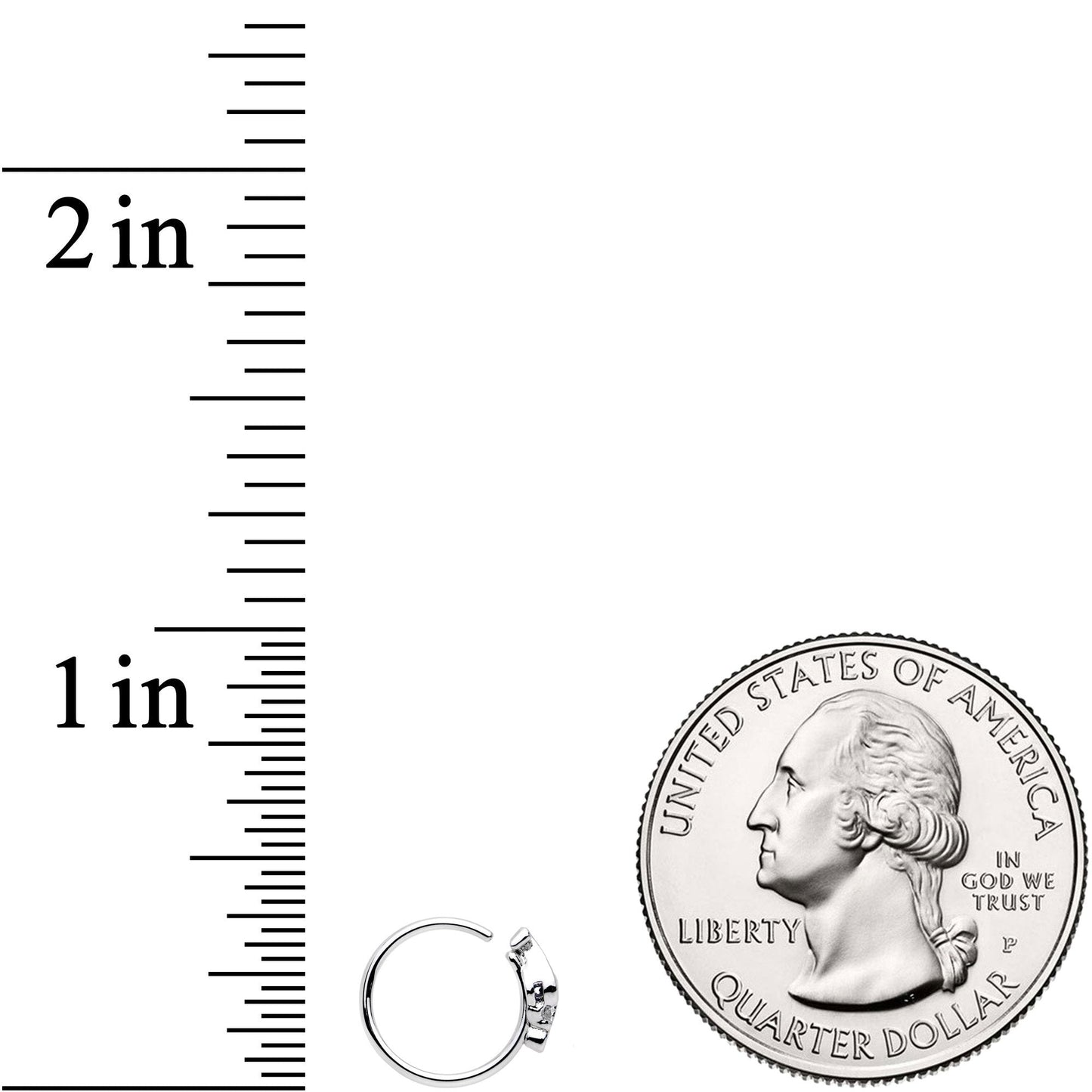 20G 5/16 Blue Clear Gem Oceans Eye Seamless Circular Ring