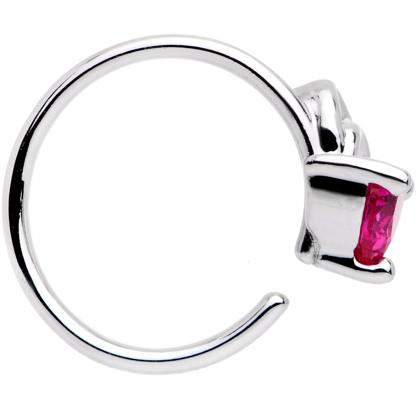 20G 5/16 Pink Gem Triangle Wave Seamless Circular Ring