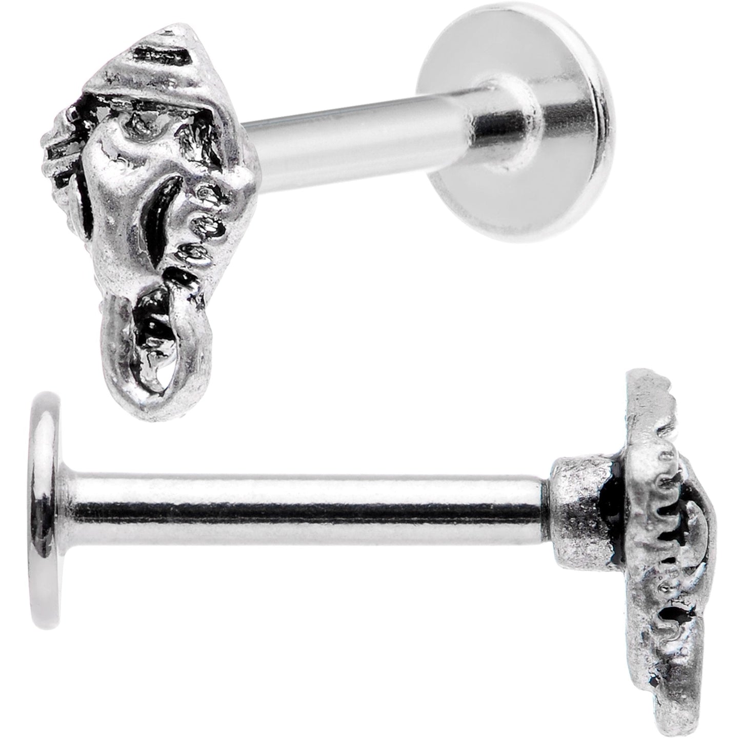 16G 5/16 Clear Gem Lotus Flower Elephant Cartilage Tragus Earring Set