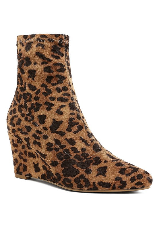 Yara Microfiber Wedge Sock Boots