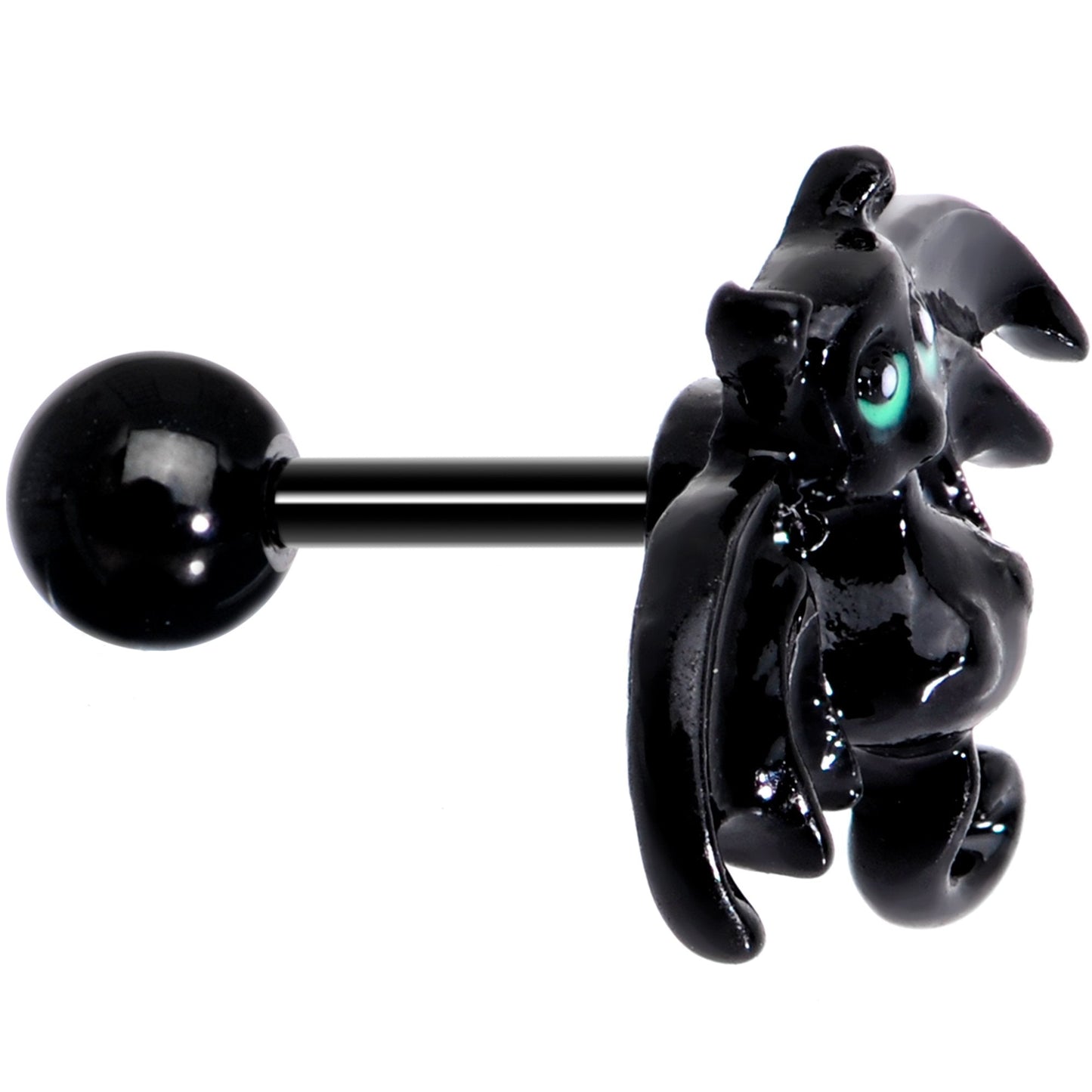 16G 5/16 Black Halloween Batty Bat Cartilage Tragus Earring