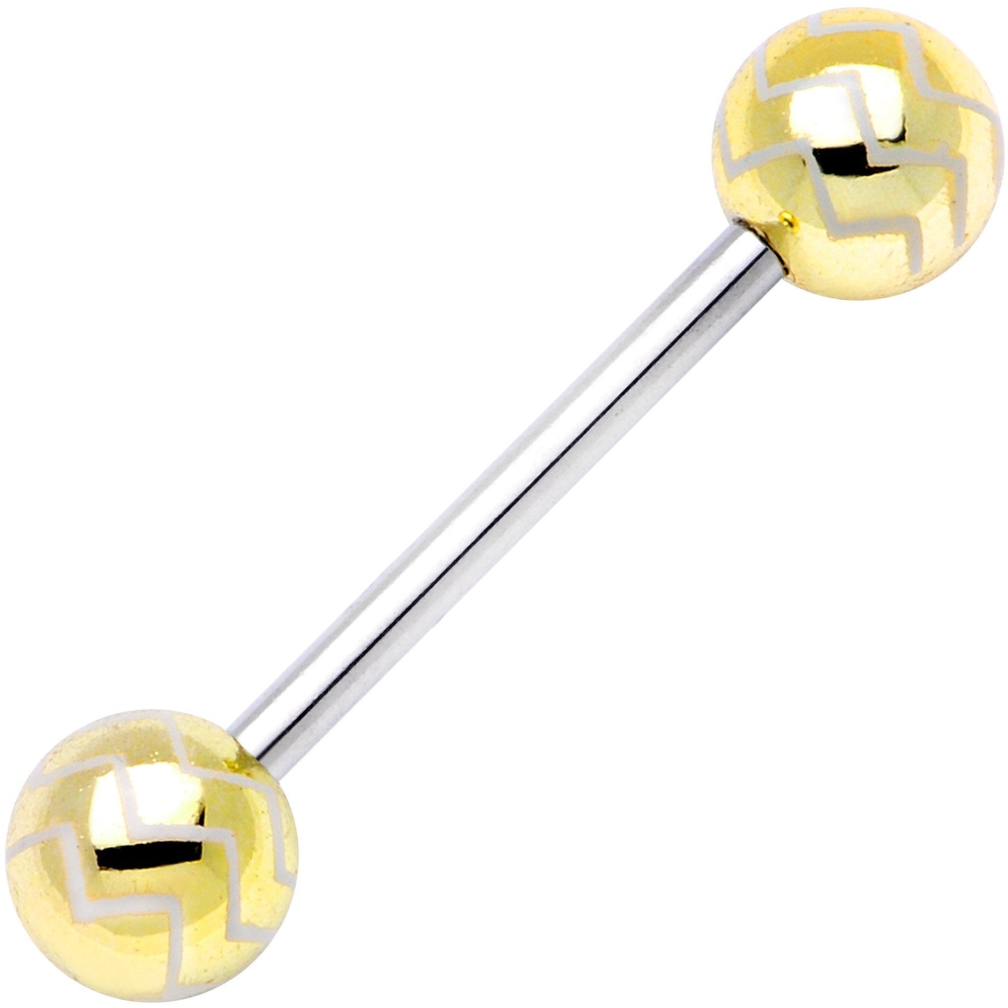 Pastel Wavy Lines Barbell Tongue Ring Set of 4
