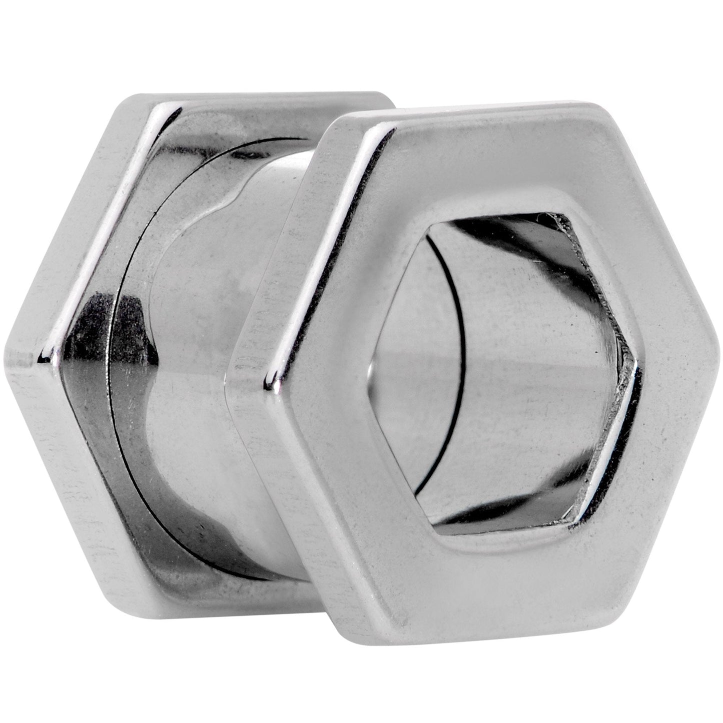 00G Geometric Hexagon Screw Fit Tunnel Plug Set