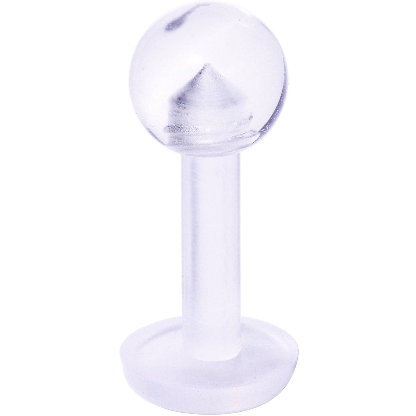 14G 1/4 Clear Flexible Bioplast Labret Monroe Retainer