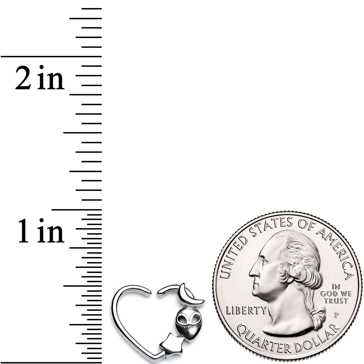16G 3/8 Alien Among The Stars Left Heart Closure Ring