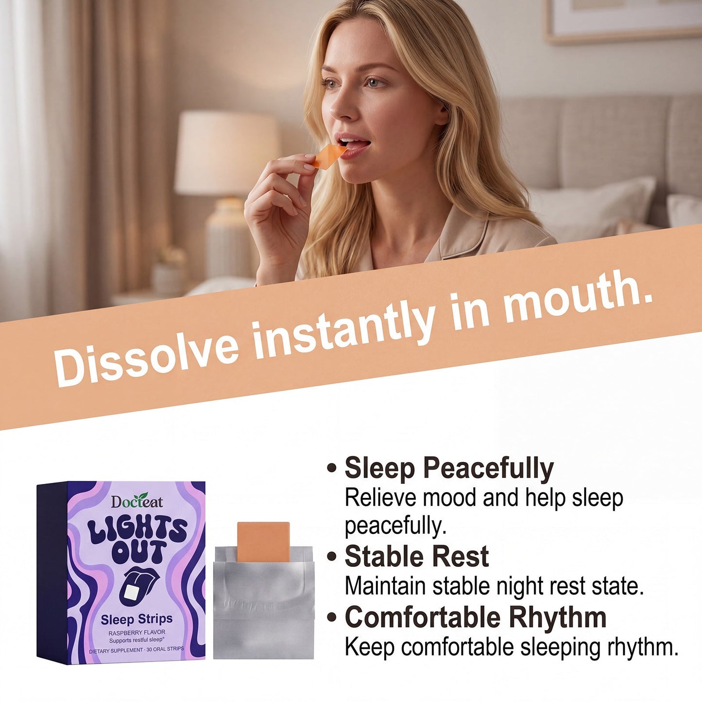 Gentle Ingredients Nurture Restful Nighttime Sleepportable Comfortable And Orally Dissolving Tablets