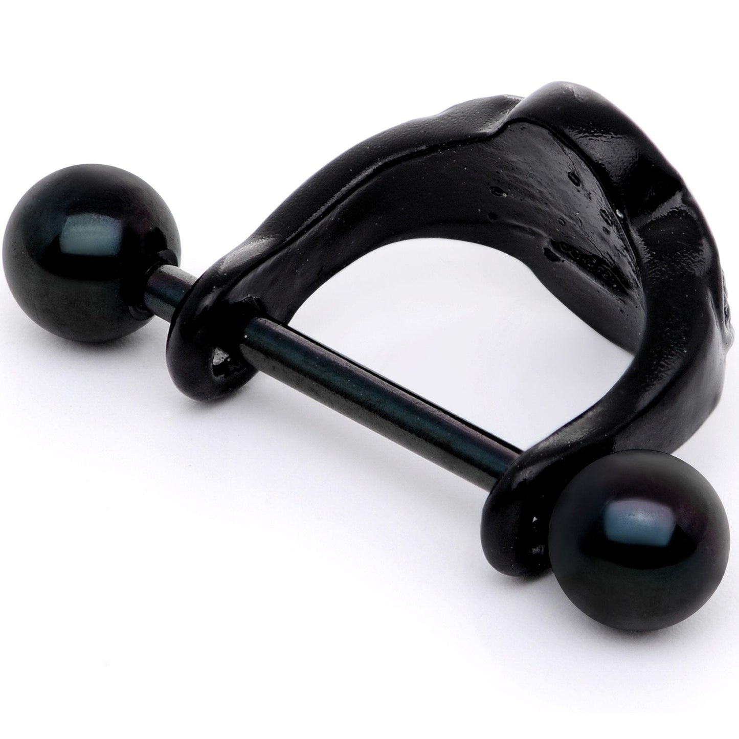 16G 1/2 Faux Turquoise Black Flower Cartilage Cuff