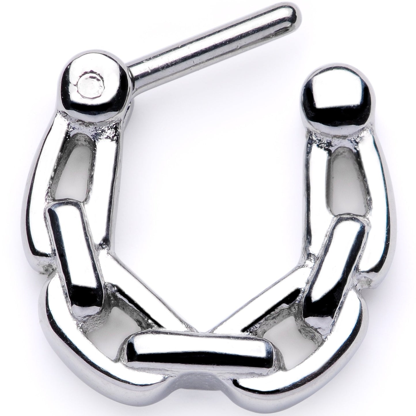 16G 1/4 Chain Link Hinged Septum Clicker