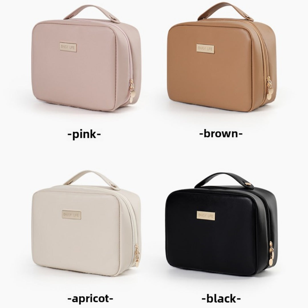 Makeup Bag Organizers, PU Square Portable Cosmetic Bag, Cosmetic Storage Bag, Portable Travel Large-capacity Wash Bag, Makeup Bag with Compartments,