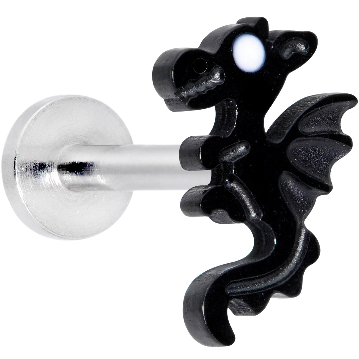 16G 5/16 Black Fantastic Dragon Internally Threaded Labret
