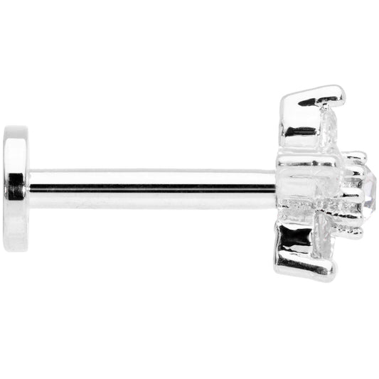 16G 5/16 Clear CZ Star Internally Threaded Labret