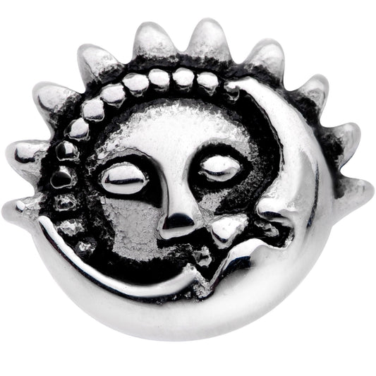 Celestial Romance Sun and Moon Barbell Tongue Ring