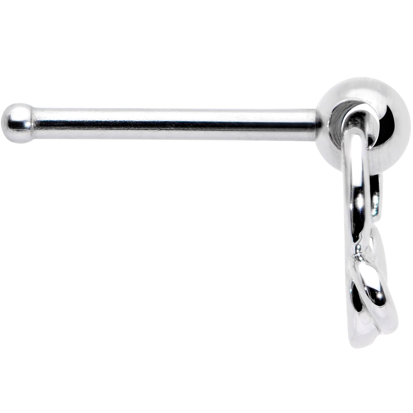 20G 1/4 Ring of Saturn Dangle Nose Bone