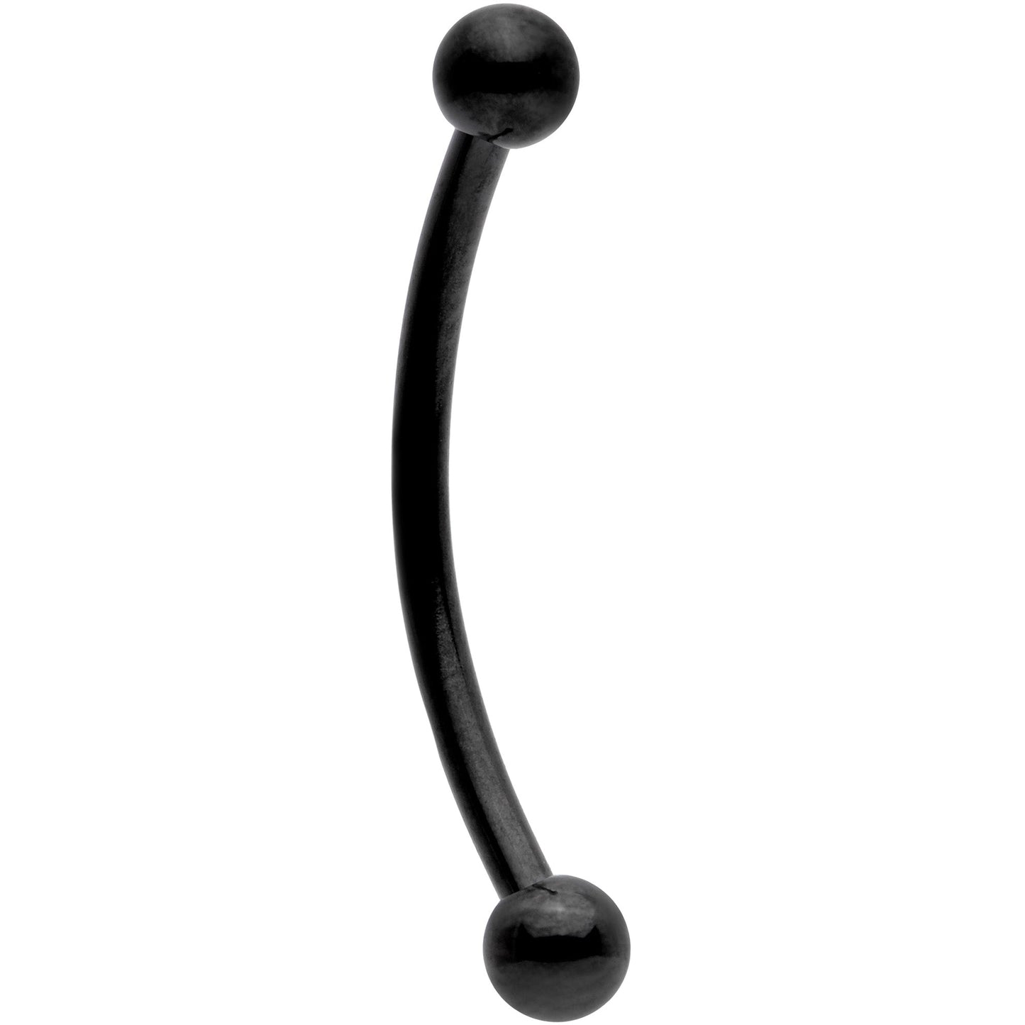 16G 9/16 Black Curved Barbell