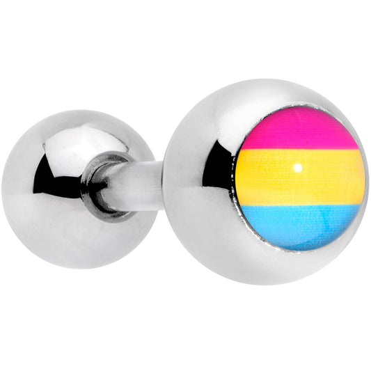 16G 1/4 Red Yellow Blue Pansexual Pride Flag Cartilage Tragus
