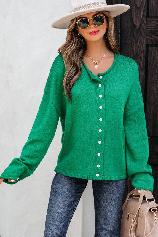 Evatyn Knit Drop Shoulder Sweater