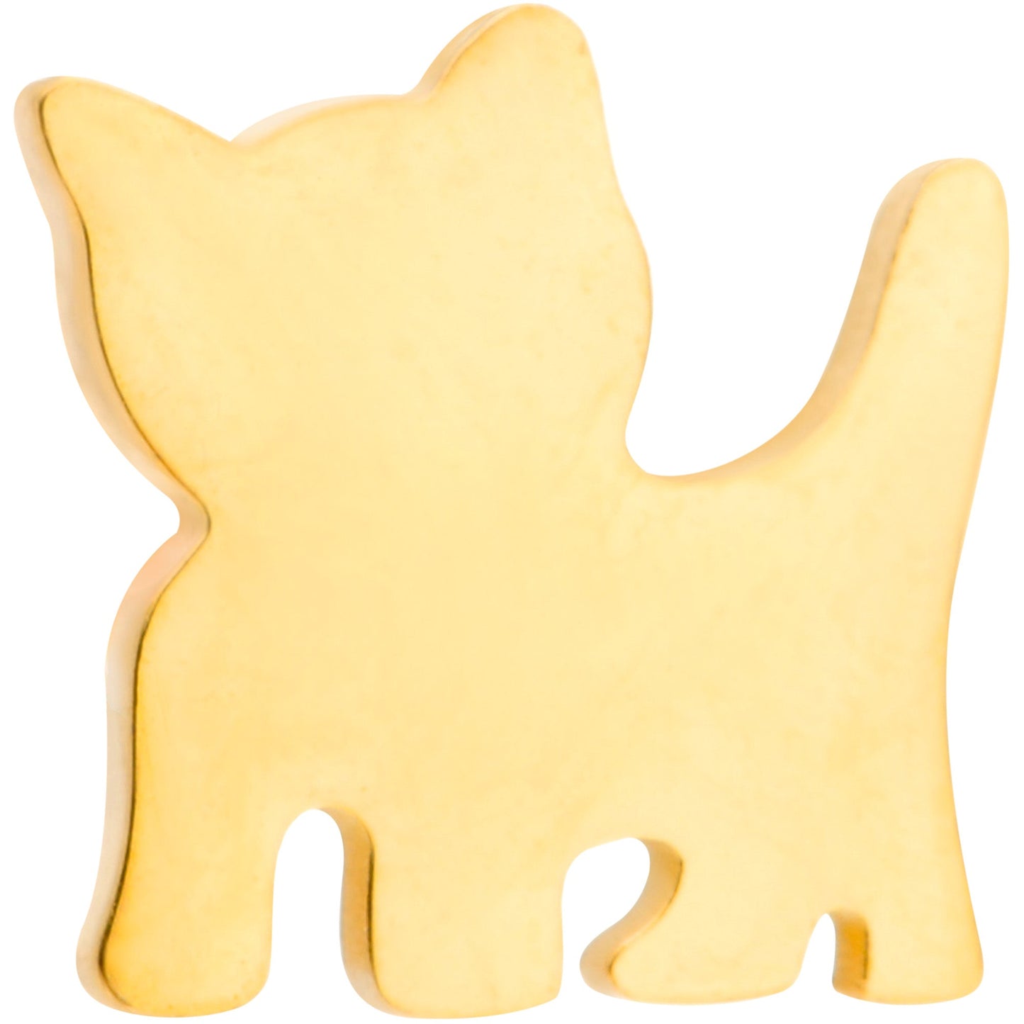 Multicolor Flat Top Kitty Cat Barbell Tongue Ring Set of 4