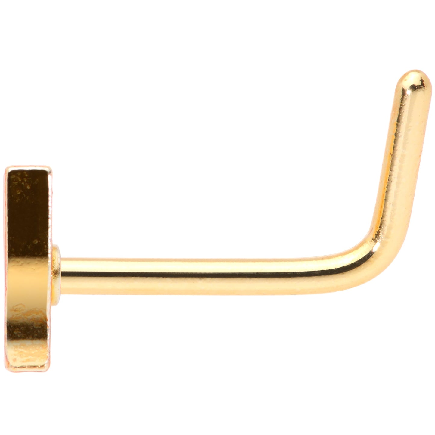 20G 5/16 Gold Tone Glass of Champagne L Shaped Nose Ring