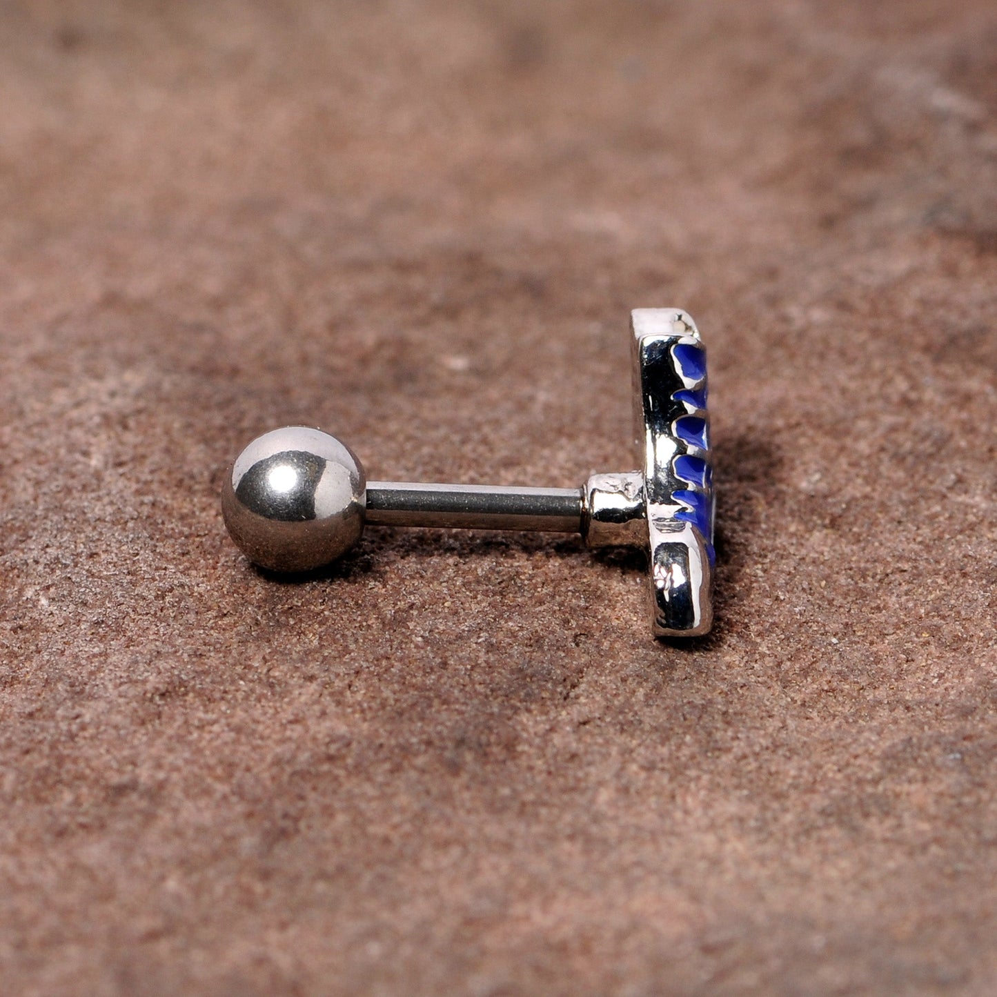 16G 1/4 Blue High Top Sneaker Cartilage Tragus Earring