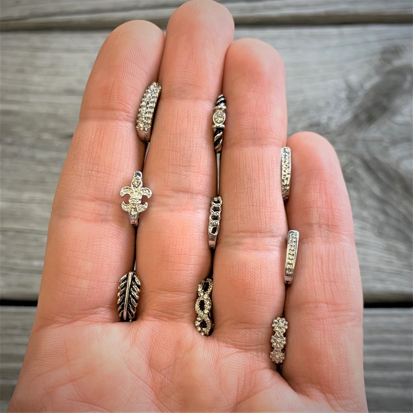 20G 3/8 Steel Daisy Chain Flower Faux Hoop Nose Bone