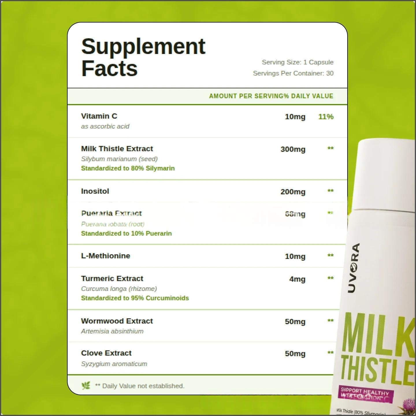 Milk Thistle Capsules With Waterwort Extract