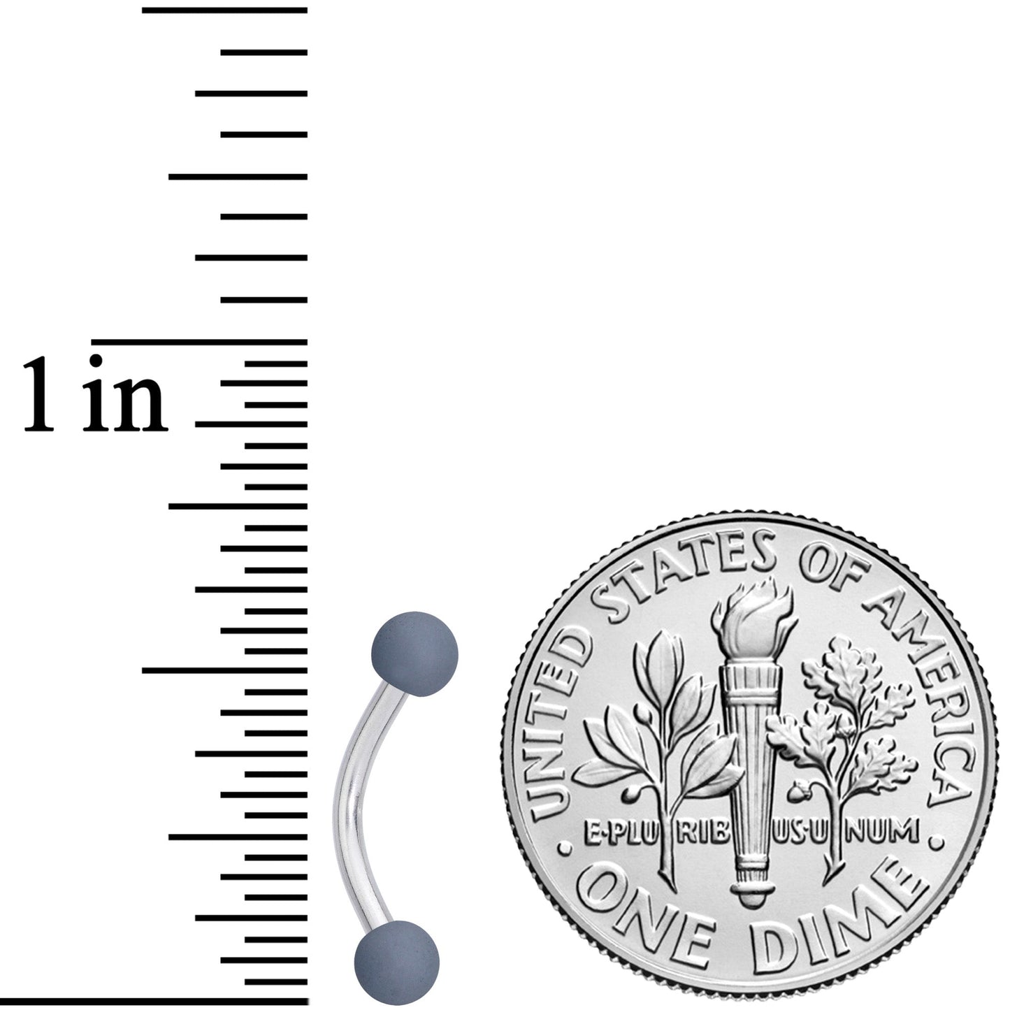 16G 5/16 Pink Green Matte Curved Eyebrow Ring Set of 4