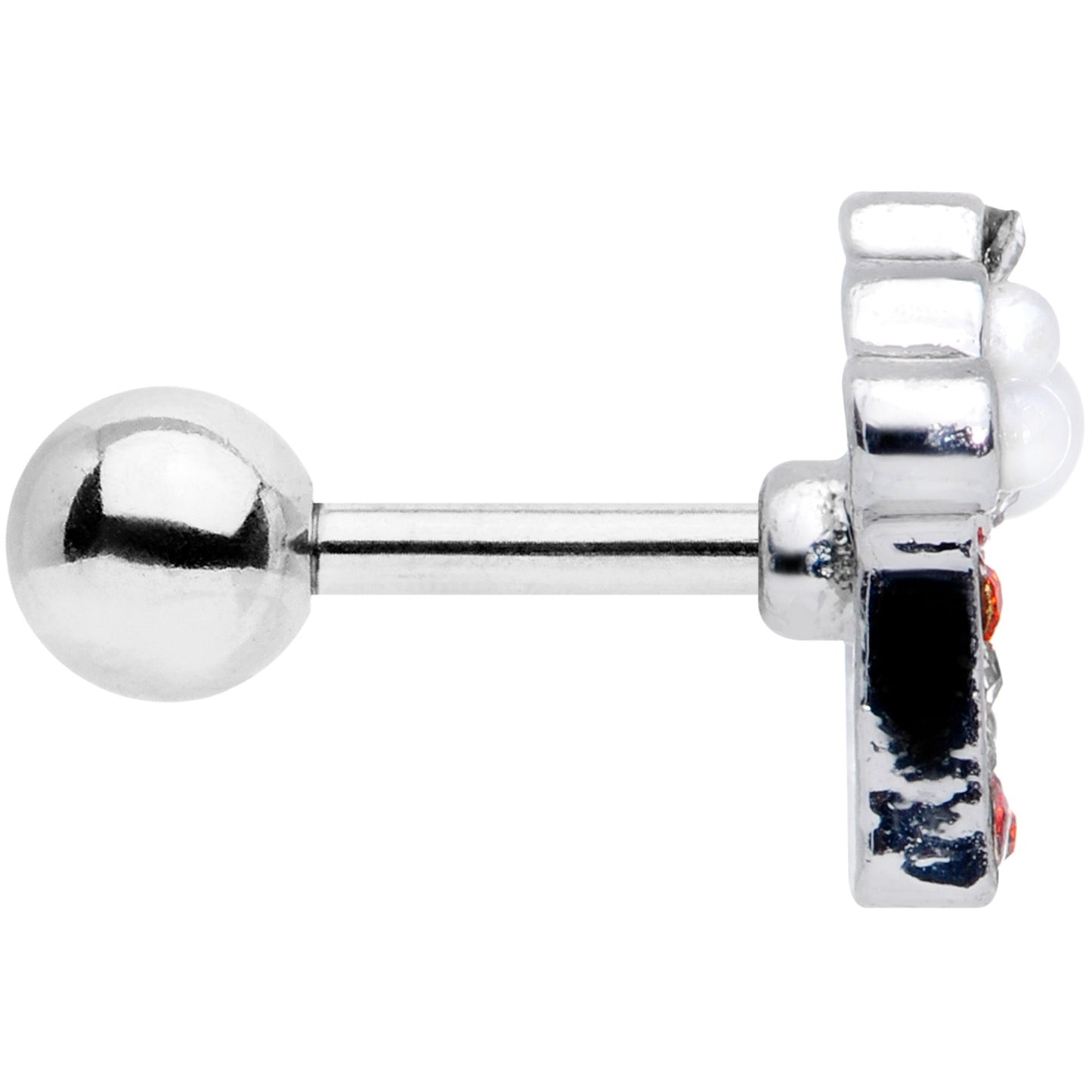 16G 1/4 Clear Red Gem Movie Night Popcorn Cartilage Tragus