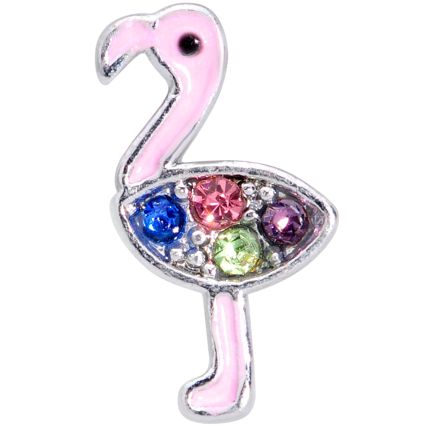 16G 5/16 Pink Blue Gem Fetching Flamingo Labret Monroe Tragus