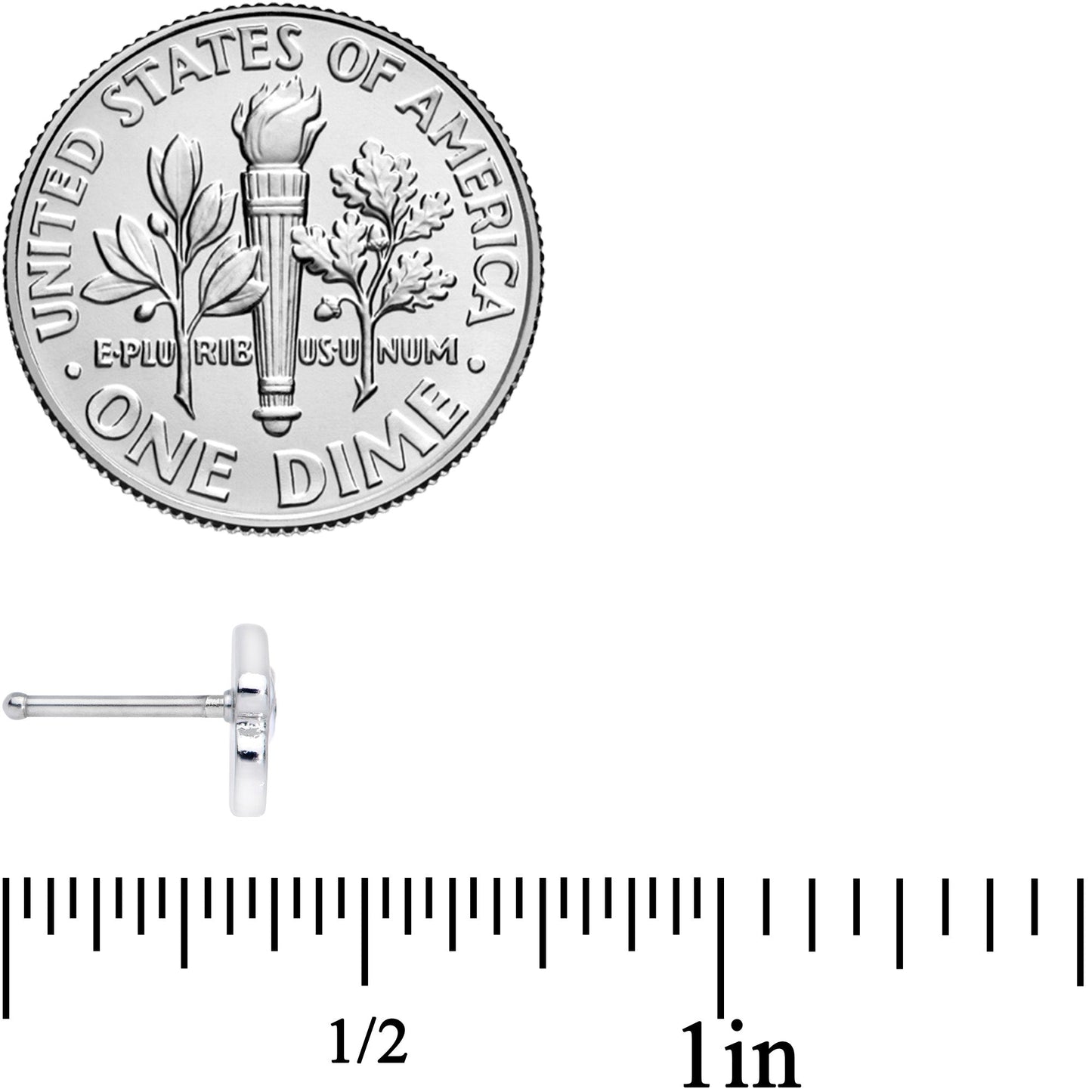 20G 1/4 Santa Claus Christmas Nose Bone