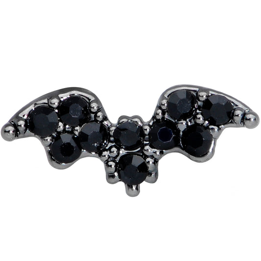 16G 5/16 Black Gem Black Bat Halloween Labret Monroe Tragus