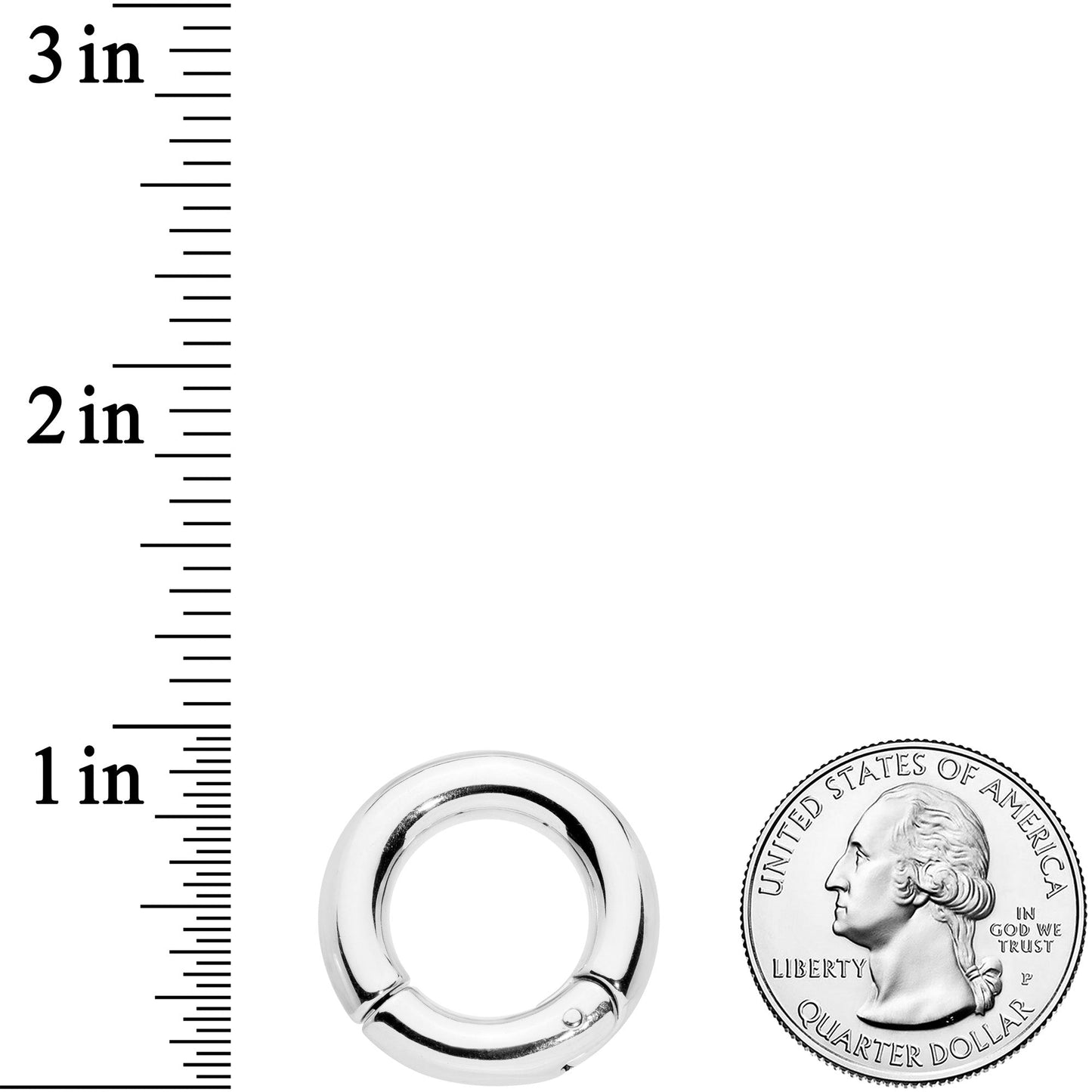 4G 9/16 Stainless Steel Hinged Segment Ring