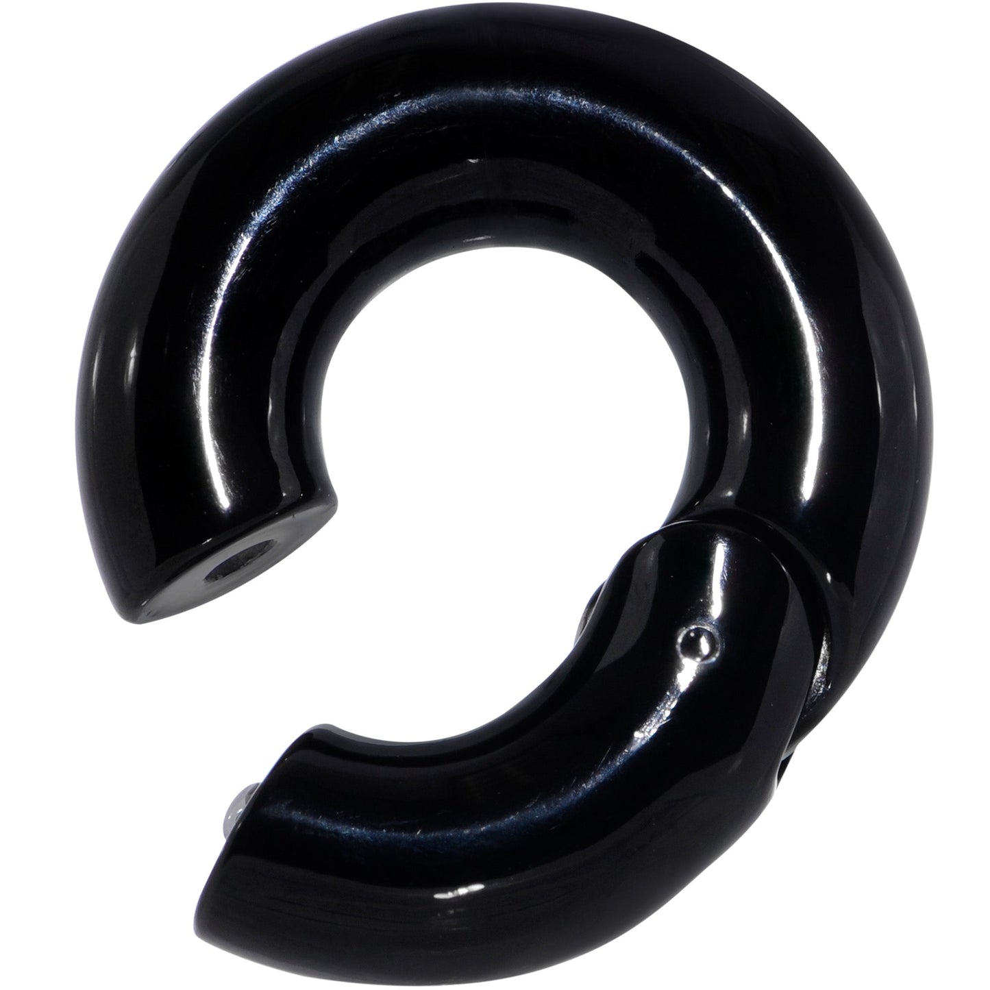 0G 1/2 Black PVD Steel Hinged Segment Ring