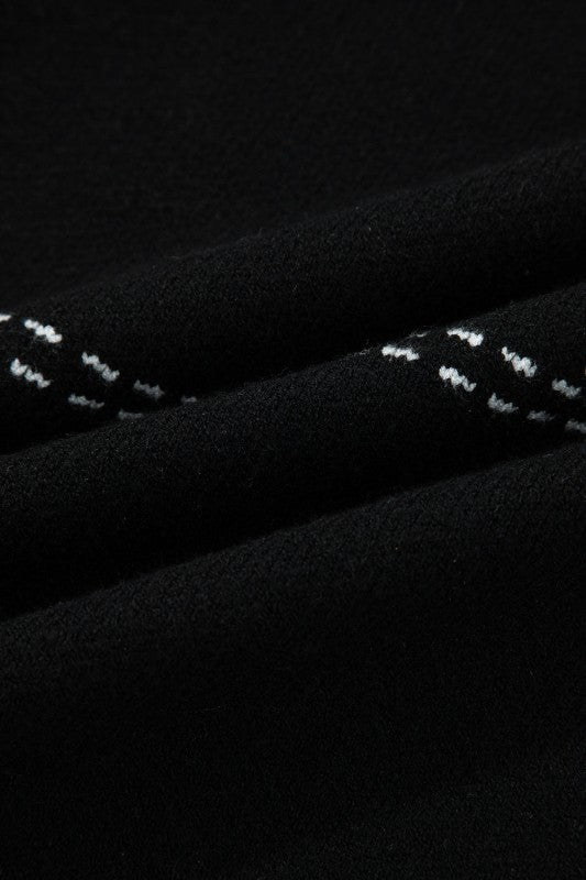 Contrast Trim Button-Up Sweater Cardigan