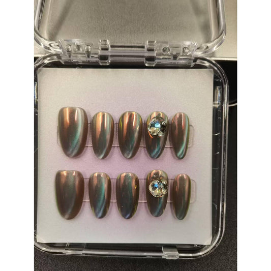 1053- Handmade press on nails fake nails removable Handmade Drawing Nails