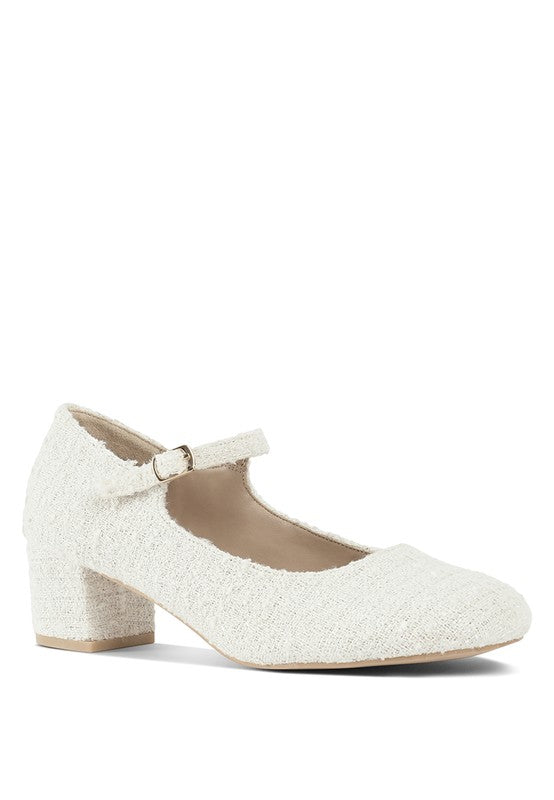 Antara Tweed Mary Jane Sandals